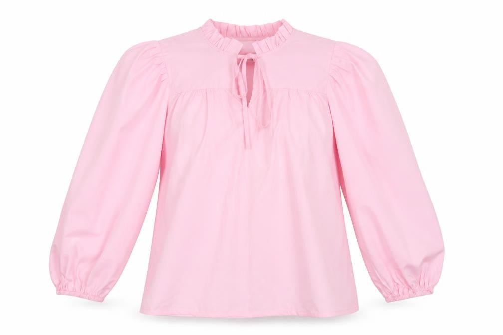 Kaffe Womens Pink Polyester Basic Blouse Size 8 Round Neck