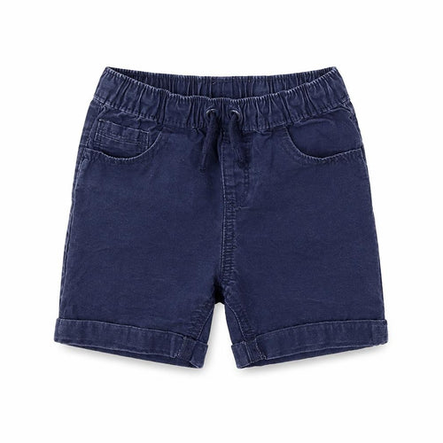 George Boys Black Cotton Cargo Shorts Size 4-5 Years Regular Drawstring