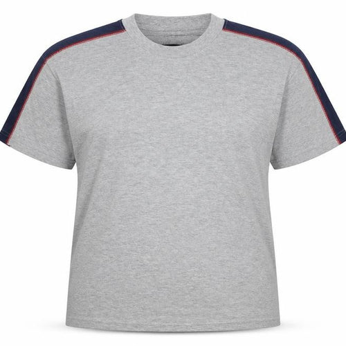 Originals Womens Grey Cotton Basic T-Shirt Size L Round Neck