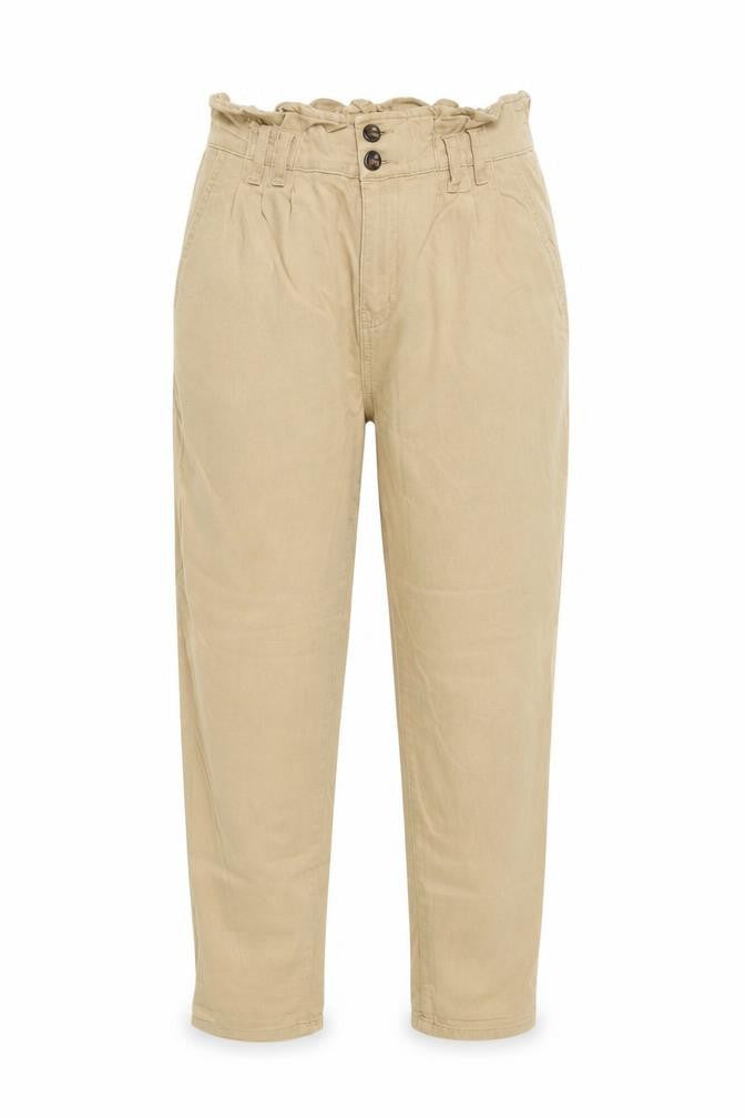 Denim & Co. Womens Beige Cotton Straight Jeans Size 10 L28 in Regular Button