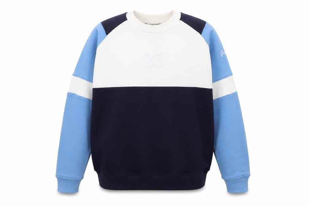 Move Merchandise Womens Blue Colourblock Polyester Pullover Sweatshirt Size M Pullover