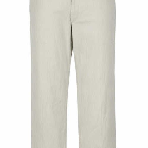 Marks and Spencer Womens Beige Cotton Chino Trousers Size 40 in L31 in Regular Hook & Loop