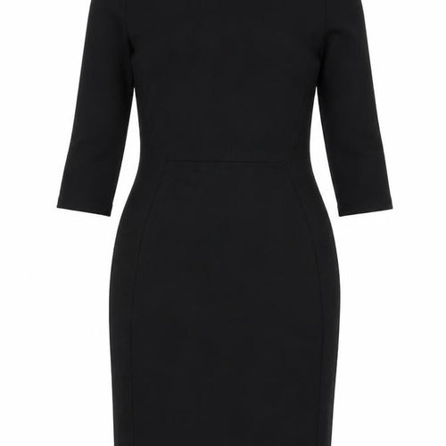 F&F Womens Black Viscose A-Line Size 6 Round Neck Zip
