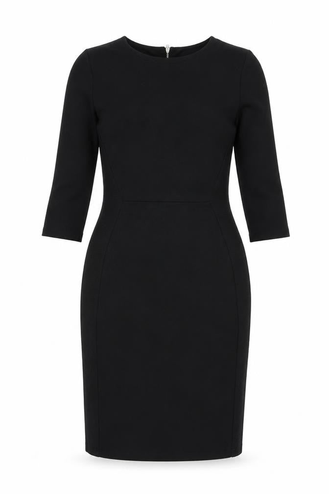 F&F Womens Black Viscose A-Line Size 6 Round Neck Zip