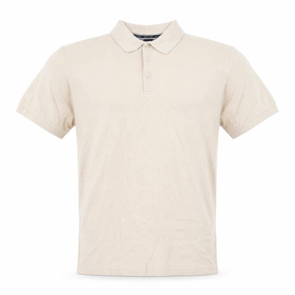 Armando Mens Beige Cotton Polo Size S Collared Button