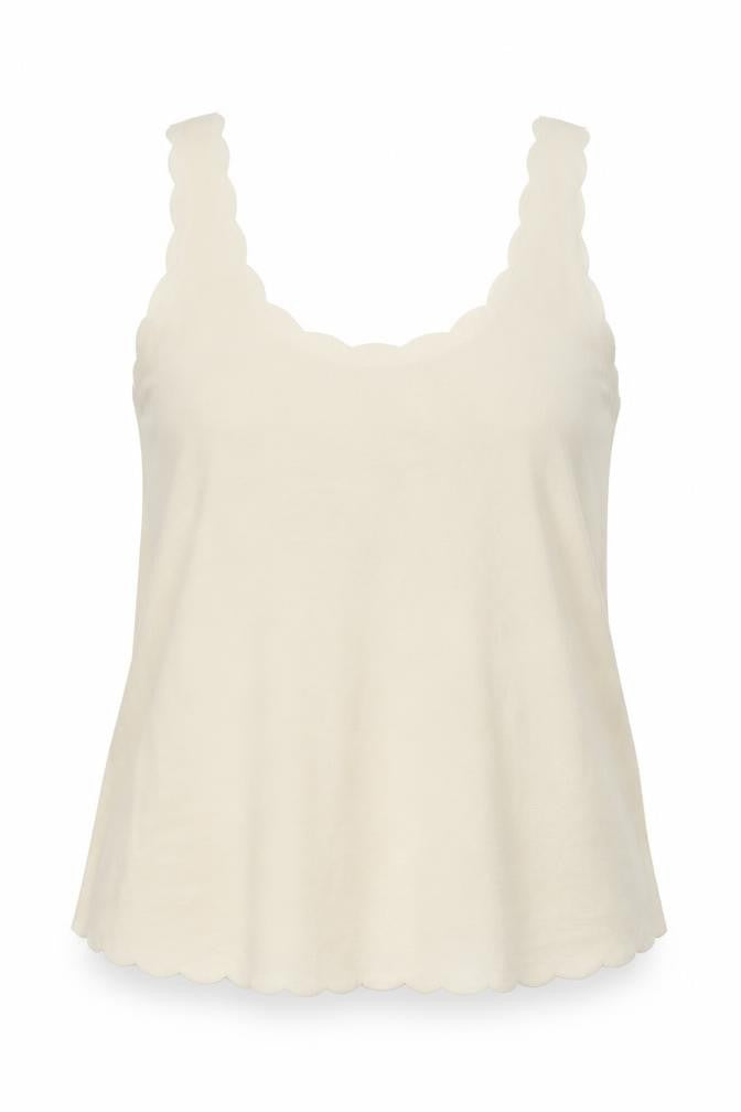 Topshop Womens Yellow Polyester Basic Tank Size 10 Round Neck