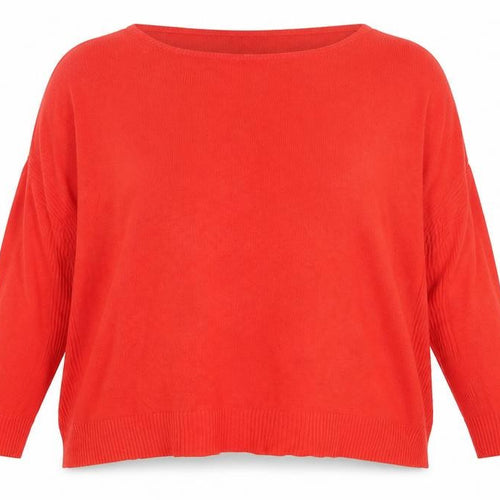 Mango Womens Red Round Neck Polyester Pullover Jumper Size M