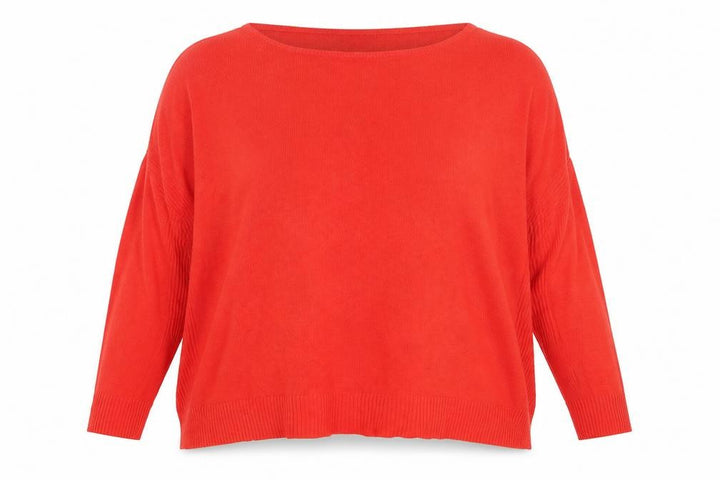 Mango Womens Red Round Neck Polyester Pullover Jumper Size M