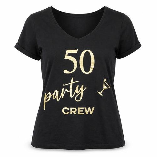 Dunnes Stores Womens Black Cotton Basic T-Shirt Size M Round Neck - 50 party crew