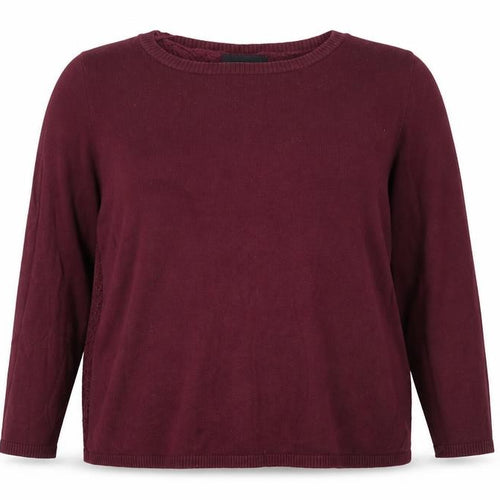 NEXT Womens Purple Round Neck Cotton Pullover Jumper Size 16 - Lace Open Back Detail