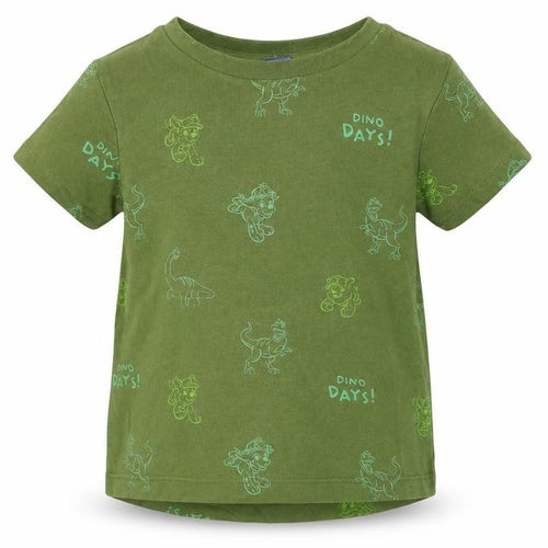 George Boys Green Geometric 100% Cotton Basic T-Shirt Size 12-18 Months Round Neck Pullover - Paw Patrol