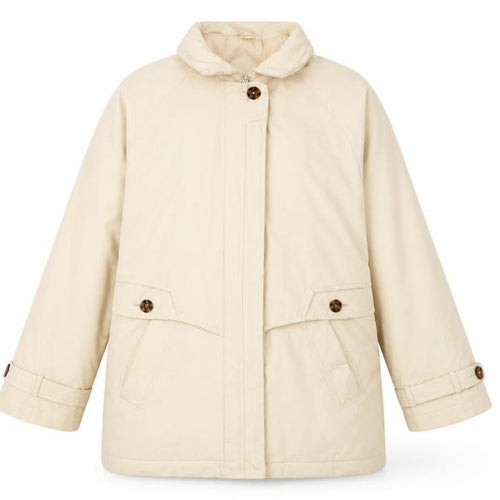 YS Womens Beige Jacket Coat Size XL Zip