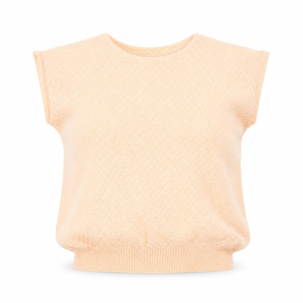 Something Special Womens Pink Round Neck Acrylic Vest Jumper Size M