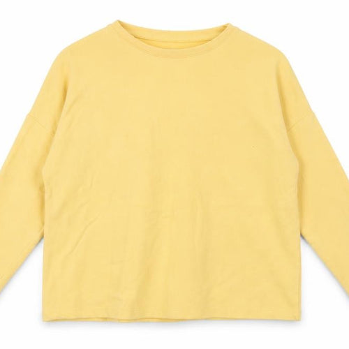 Pull&Bear Womens Yellow Cotton Pullover Sweatshirt Size S Pullover