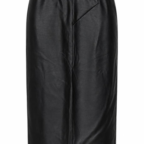 Vestidos Womens Brown Polyester Straight & Pencil Skirt Size XL - XXL, Fake Leather