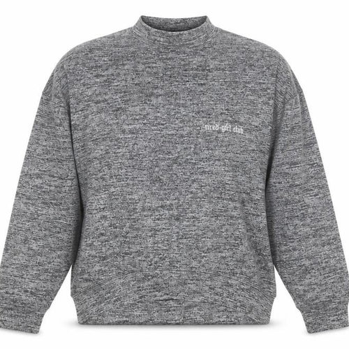 J Genevieve Womens Grey Polyester Pullover Sweatshirt Size L Pullover - Tired Girl Club, Batwing