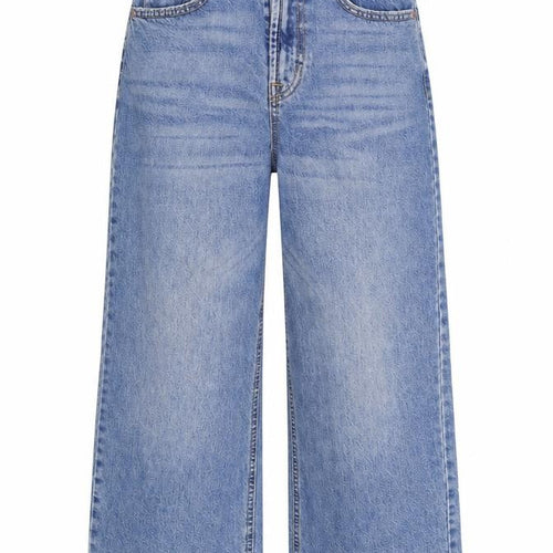 Denim & Co. Womens Blue Cotton Cropped Jeans Size 8 L23 in Regular Zip