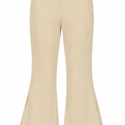 T.F.L Womens Beige Polyester Trousers Size 14 L33 in Regular