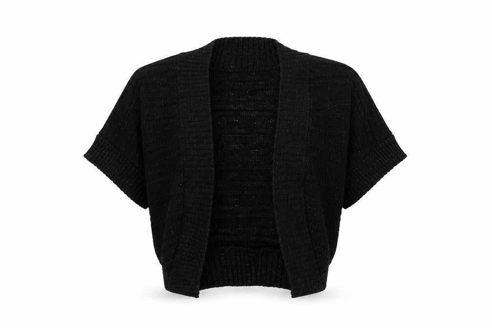 Influence Womens Black V-Neck Acrylic Cardigan Jumper Size S