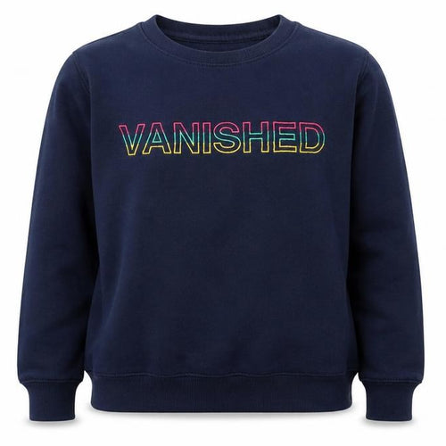 Pull&Bear Womens Blue Cotton Pullover Sweatshirt Size S Pullover - Vanished