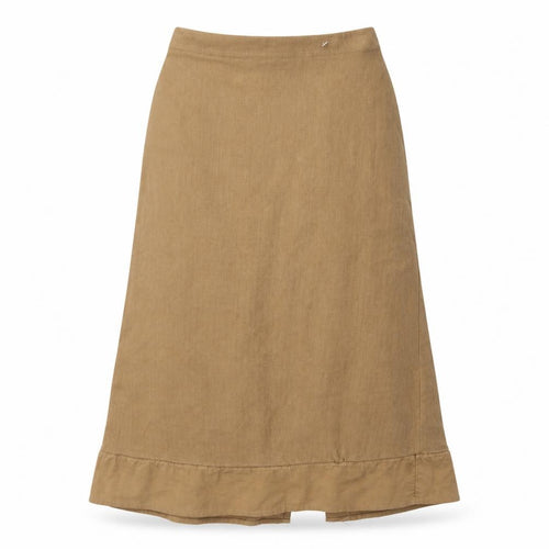 Preworn Womens Brown Cotton A-Line Skirt Size L