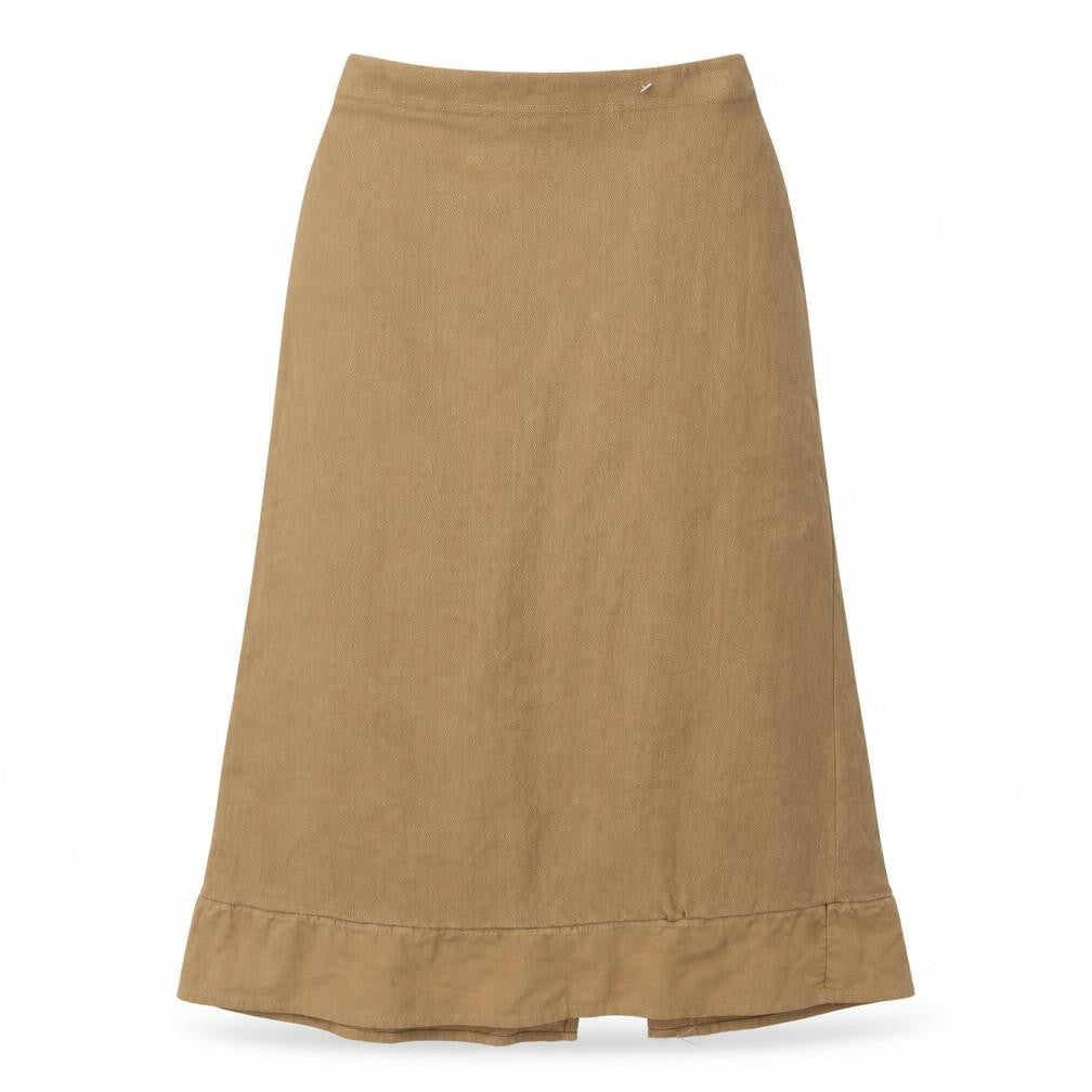 Preworn Womens Brown Cotton A-Line Skirt Size L