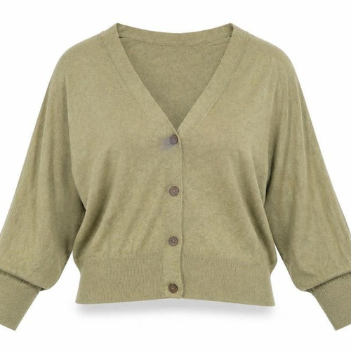 Per Una Womens Beige V-Neck Viscose Cardigan Jumper Size L