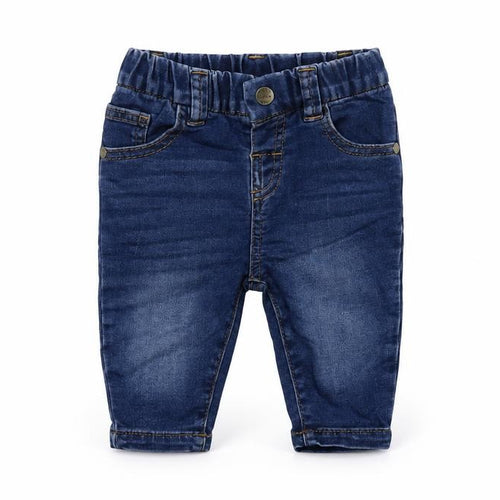 NEXT Baby Blue Cotton Jogger Jeans Size 3-6 Months Snap