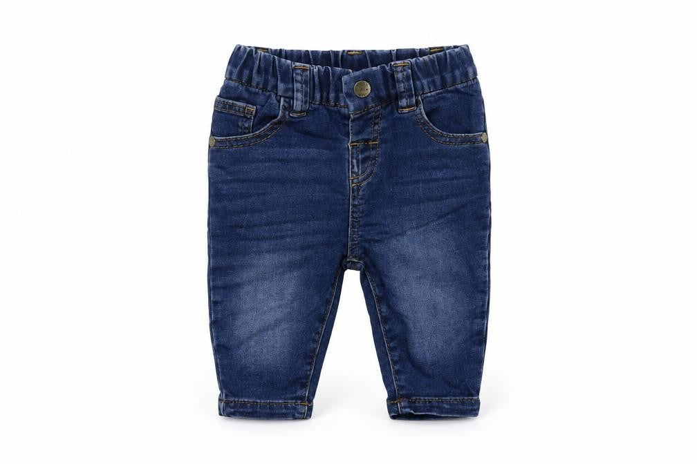 NEXT Baby Blue Cotton Jogger Jeans Size 3-6 Months Snap