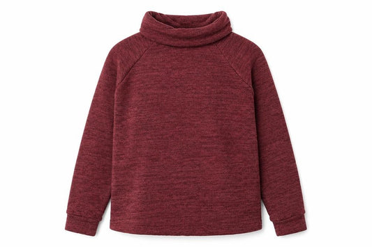 Front view of Next women’s red roll neck viscose jumper, size UK 10