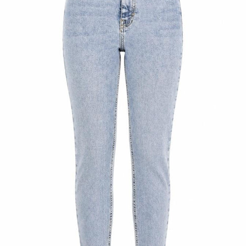 Topshop Womens Blue Cotton Skinny Jeans Size 25 in L26 in Regular Zip - Ankle Grazer