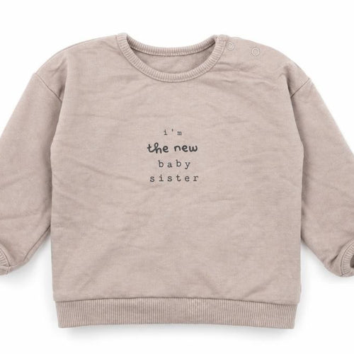 George Girls Brown Cotton Basic T-Shirt Size 6-9 Months Round Neck Pullover - Baby Sister