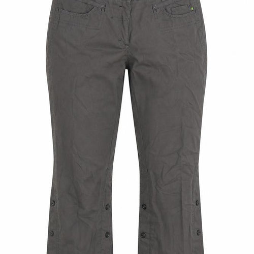 Marccain Sports Mens Grey Cotton Cropped Trousers Size 34 in L25 in Regular Zip