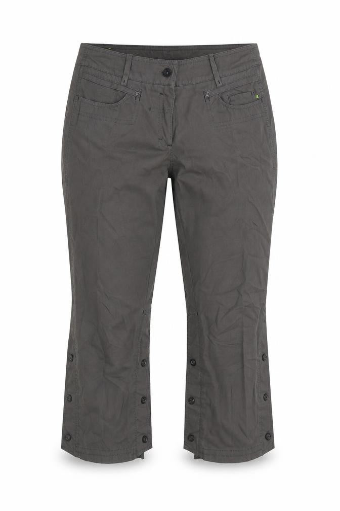 Marccain Sports Mens Grey Cotton Cropped Trousers Size 34 in L25 in Regular Zip
