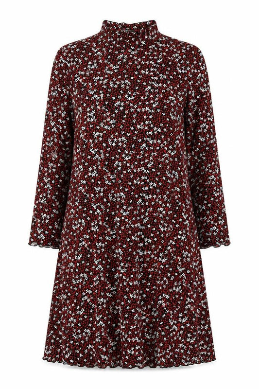 Front view of Primark women’s multicoloured geometric polyester a-line, size UK 6, high neck pullover