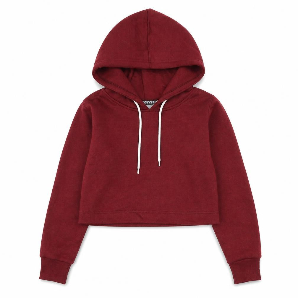 Front view of G8one women’s red cotton pullover hoodie, size UK 6, pullover