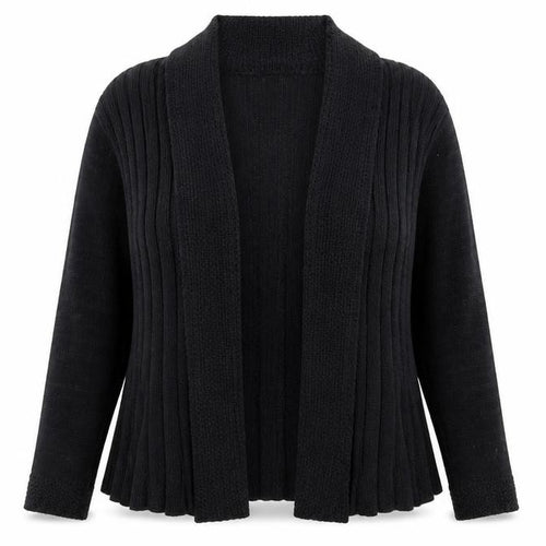 Glimpse Womens Black V-Neck Acrylic Cardigan Jumper Size M