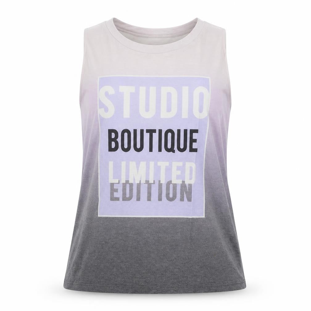 Front view of River Island women’s multicoloured polyester basic tank, size UK 6, round neck - studio boutique limited