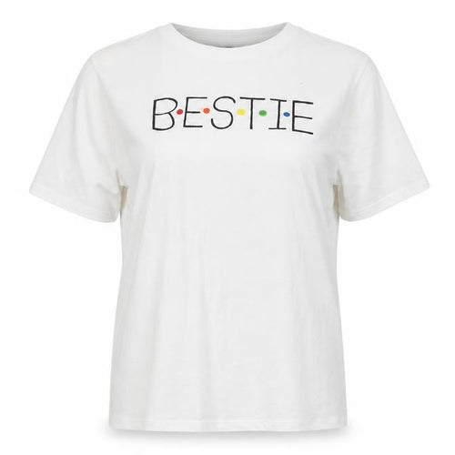 New Look Womens White Cotton Basic T-Shirt Size 12 Round Neck - Bestie