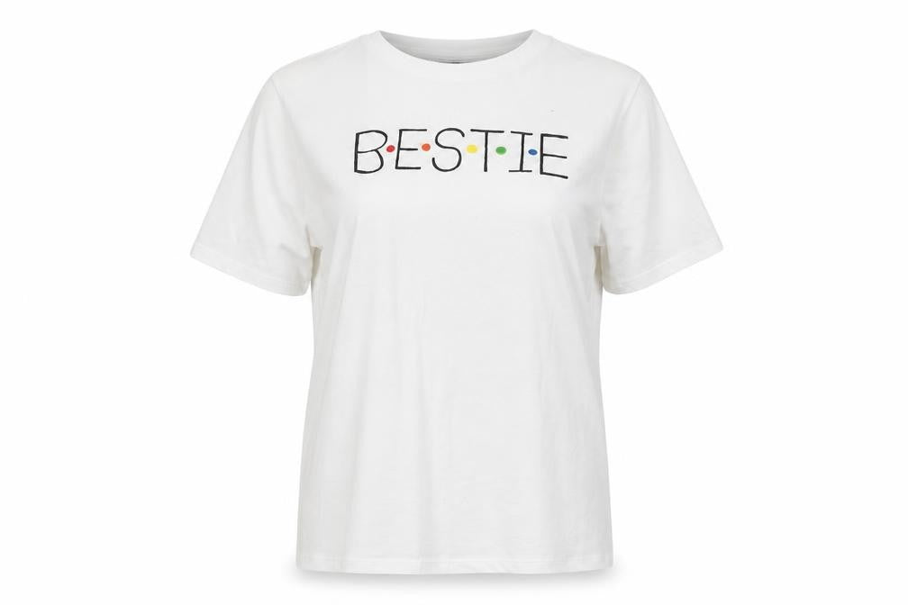 New Look Womens White Cotton Basic T-Shirt Size 12 Round Neck - Bestie