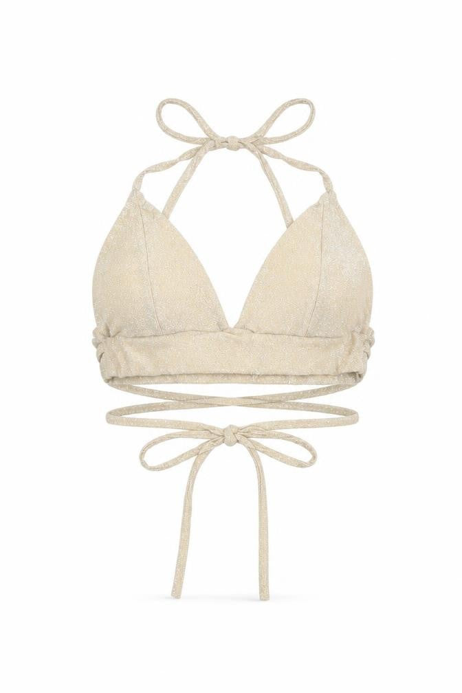 Vestidos Womens Gold Cotton Cropped Tank Size S Halter