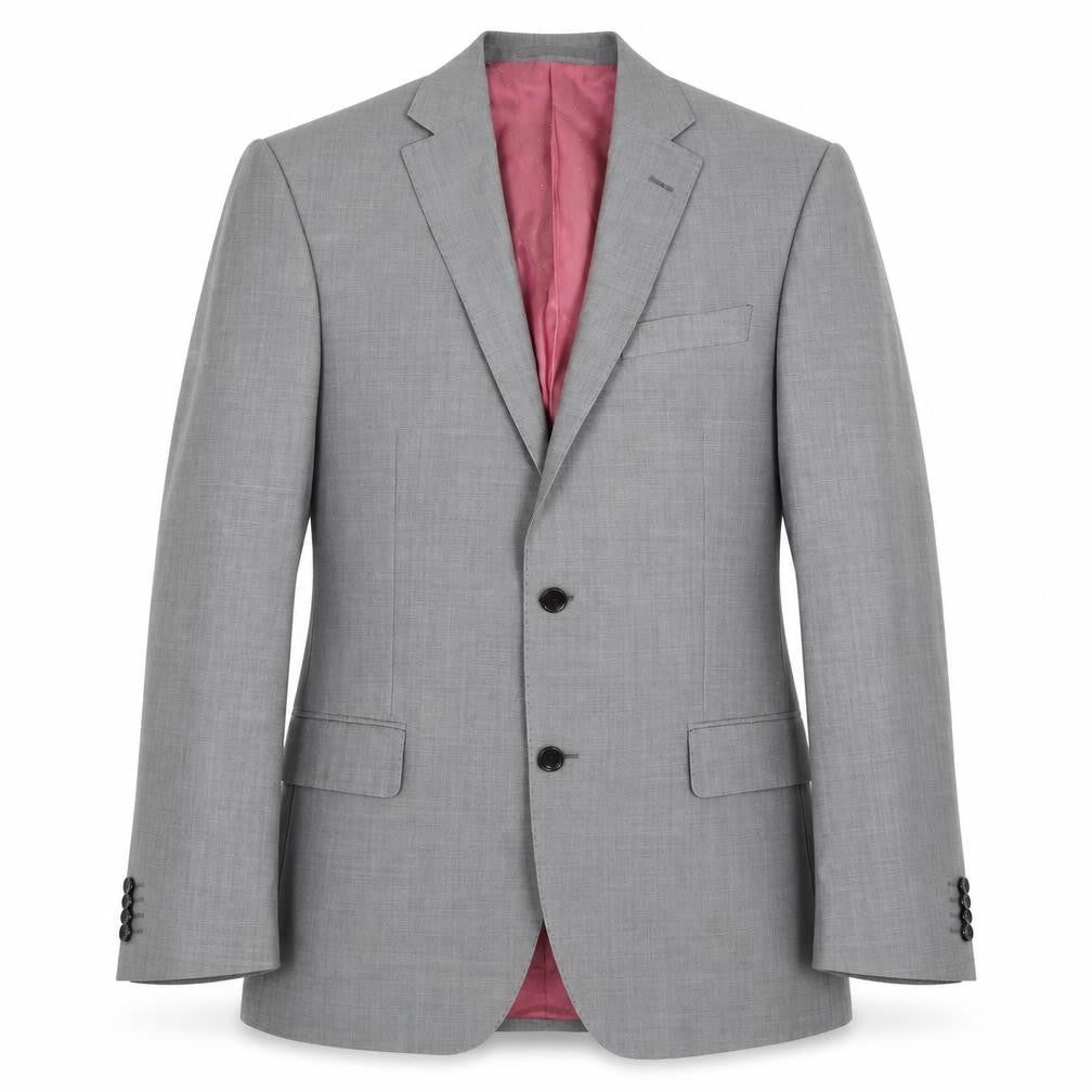 Front view of Marks & Spencer men’s grey wool jacket blazer, size 38