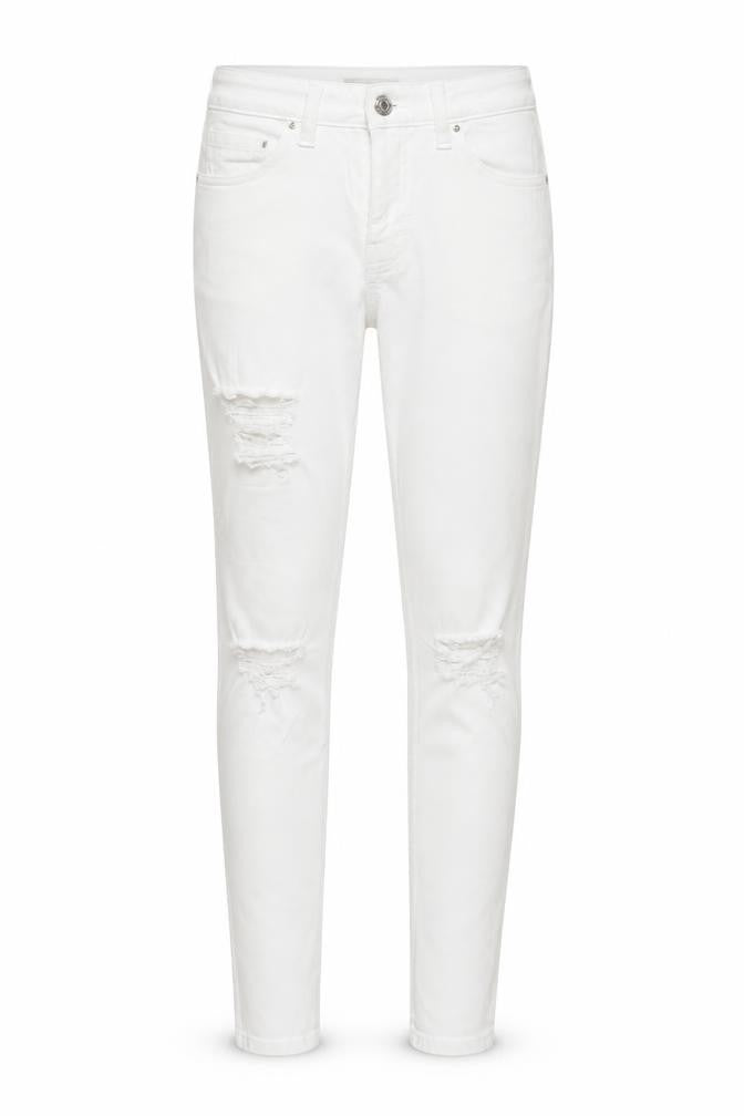 Topshop Womens White Polyester Skinny Jeans Size 6 L30 in Regular Zip