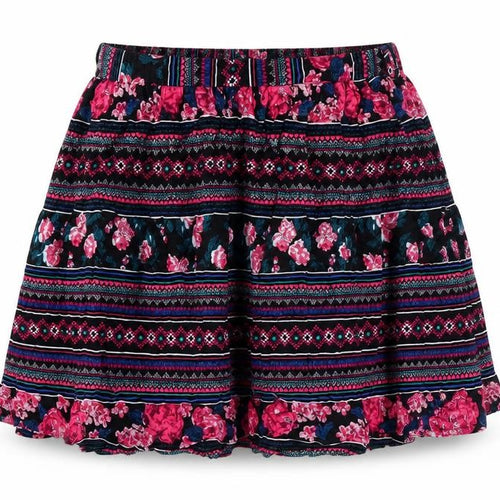 New Look Womens Multicoloured Geometric Viscose Flare Skirt Size 8