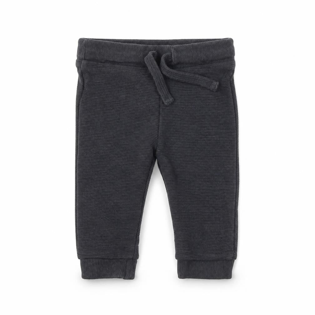 F&F Boys Grey Cotton Jogger Trousers Size 3-6 Months Drawstring