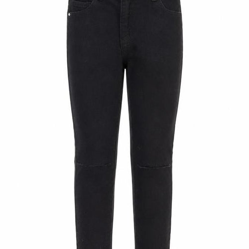 NEXT Girls Black Cotton Skinny Jeans Size 9 Months Regular Zip - Distressed