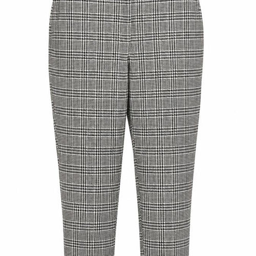 Dorothy Perkins Womens Black Geometric Polyester Trousers Size 12 L25 in Regular Button - Houndstooth