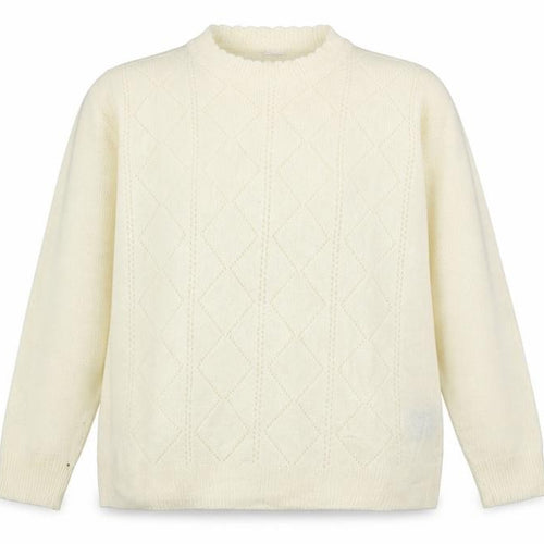 Preworn Womens Ivory High Neck Polyacrylate Fibre Pullover Jumper Size 16