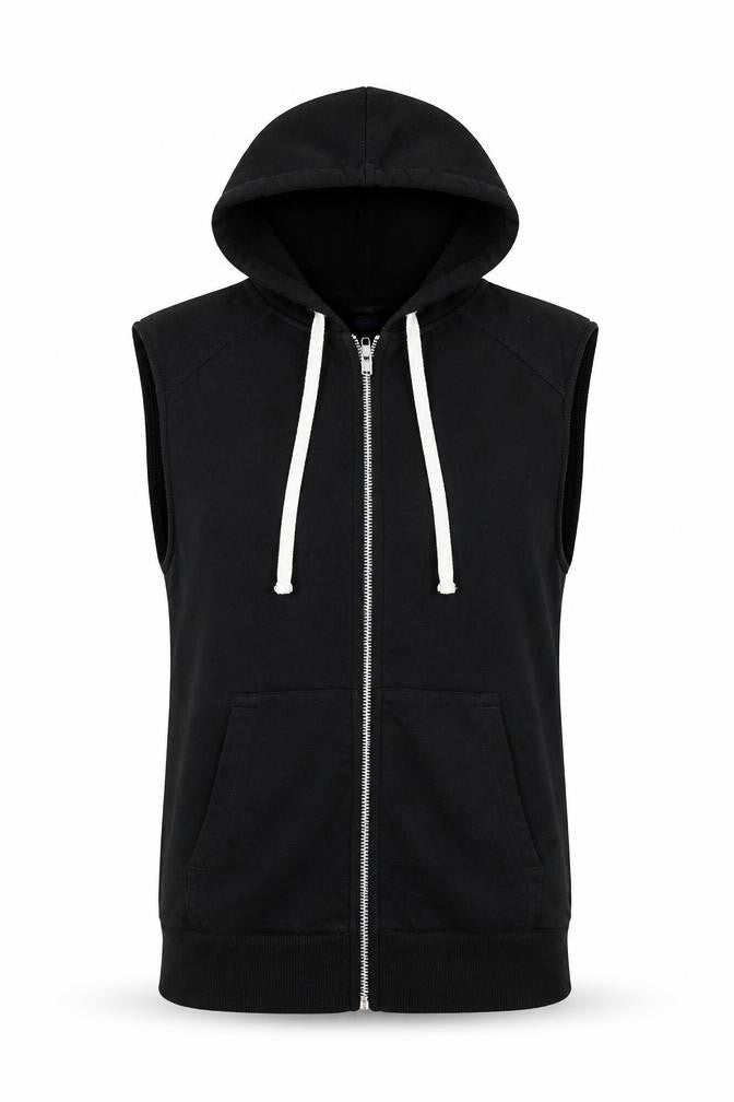 Divided by H&M Womens Black Cotton Vest Sweatshirt Size S Zip