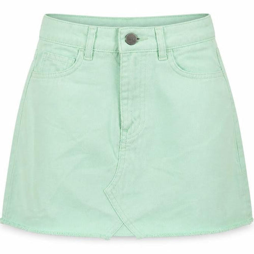 Nasty Gal Womens Green Cotton A-Line Skirt Size 6 Button